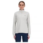 New Balance Sport Essentials Space Dye Half Zip Long Sleeve T-shirt Branco XL Mulher