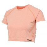 Hummel Cropped Seamless Short Sleeve T-shirt Laranja XL Mulher