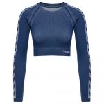 Hummel Blaze Seamless Long Sleeve T-shirt Azul XL Mulher