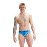 Speedo Allover 5 Cm Swimming Brief Azul UK 28 Homem