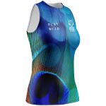 Otso Blue Birds Sleeveless T-shirt Azul XS Mulher
