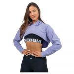 Nebbia Designer Cropped Gym Time Hoodie Roxo M Mulher