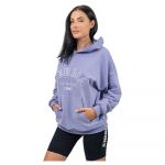 Nebbia Branded Oversized Gym Rat Hoodie Roxo M Mulher