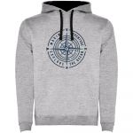 Kruskis Compass Rose Two-colour Hoodie Cinzento S Homem