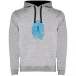 Kruskis Hiker Fingerprint Two-colour Hoodie Cinzento XL Homem