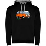 Kruskis Hippie Van Climbing Two-colour Hoodie Preto S Homem