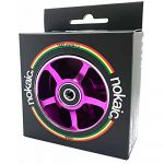 Nokaic Pack de 2 Rodas 100mm Preto Lilás