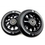Nokaic Pack de 2 Rodas Spin 100mm Preto