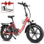 Alpine-pro U7 2.0 Step-thru 20'' Bicicleta Elétrica Dobrável 750w Motor 48v 20ah Bateria de Lítio Removível Travão de Disco Hidráulico-rosa