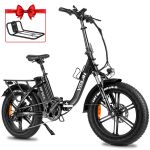 Alpine-pro U7 2.0 Step-thru 20'' Bicicleta Elétrica Dobrável 750w Motor 48v 20ah Bateria de Lítio Removível Travão de Disco Hidráulico-preto