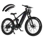 Alpine-pro T7 Pro Bicicleta de Montanha Elétrica com Suspensão Total 26 Tamanhos Pneu Gordo Ebike, Bateria Removível 52v 20ah Suspensão Completa-camaleão