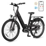 Alpine-pro Bicicleta Elétrica Urbana L5 26" 500w com Sensor de Binário e Pedal Assistido, Bicicleta Elétrica com Pedal com Bateria 48v15ah - Preta