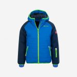 Trollkids Casaco de Ski Criança, Hafjell Pro Azul e verde-140 cm