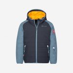 Trollkids Casaco de Ski Criança, Hafjell Pro Azul e amarelo-128 cm