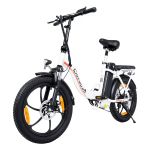 Cheevalry Bicicleta Elétrica Dobrável C16 20'' 250W 48V 16Ah Branca