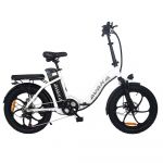 AVAKA BZ20 PLUS 20" Step-Thru Dobrável Bicicleta Elétrica Urbana 500W Motor 48V 15Ah Bateria - Branco