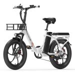 Cheevalry C20 Pro 250w Bicicleta Elétrica Dobrável 20 Polegadas Pneu Gordo Mountain Ebike 48v20ah Branca