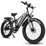 CMACEWHEEL TP26 Mini Bicicleta Elétrica com Suspensão Dupla 750w Motor 48v 17ah Bateria