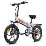 Engwe Bicicleta Elétrica Dobrável P1 De 20'', 250w, Com Bateria De 36v E 13ah - Prata