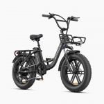 Engwe Bicicleta Elétrica L20 Boost 20" 48V 13A, Shimano 7 velocidades - Preto