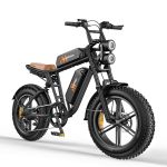 Hillmiles MileZoom1 Elétrica para Adulto, Elétrica Todo-terreno de 20'' com Bateria Amovível de 1664 Wh, Autonomia Máxima de 260 Km, Suspensão Total de 7 Velocidades - Preto