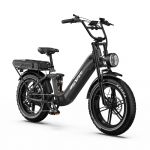 Onesport Elétrica OT08 Pro 500W com Bateria 48V 18AH*2 e Elétrica Shimano com Suspensão Total de 7 Velocidades - Preta