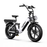 Onesport Elétrica OT08 Pro 500W com Bateria 48V 18AH*2 e Elétrica Shimano com Suspensão Total de 7 Velocidades - Branca