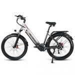 Cmacewheel L26 Ciclomotor Commuter e 26 Polegadas Step Through Elétrica Motor 500W, Bateria 48V 17Ah