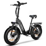 Ttgo Elétrica F6 - Motor 250W 20'' Dobrável com Bateria 36V 25 Ah e 7 Velocidades Alcance Máximo 120KM - Cinza
