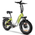 Ttgo Elétrica F6 - Motor 250W 20'' Dobrável com Bateria 36V 25 Ah e Alcance Máximo de 7 Velocidades 120KM - Verde