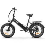 Samebike Elétrica Dobrável LOTDM200-II, Elétrica Suburbana de 20" para Adulto, Motor 750 W, Bateria 48 V 13Ah - Preto