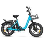 Samebike C05 Pro 20" Pneu Gordo Passo a Passo Ebike para Mulher 500W Motor 36v 13ah Bateria - Azul