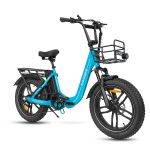 Samebike C05 Pro 20" Pneu Gordo Passo a Passo Ebike para Mulher 500W Motor 36v 13ah Bateria- Preto