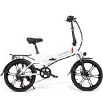 Samebike Elétrica 20LVXD30-II 20" Elétrica Ciclomotor Dobrável 350 W Motor 48 V 10Ah Bateria - Branco