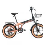 Youin Bicicleta Elétrica Dallas FAT 20" 250W Preta/Laranja - BK1650