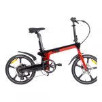 Youin Bicicleta Elétrica Oslo Carbon Dobrável 20" 250W Preta/Vermelha - BK1900