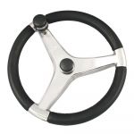 Schmitt & Ongaro Marine Ongaro Evo Pro 316 Cast Stainless Steel Steering Wheel W/control Knob 15.5" Diameter - 7241521FGK