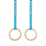 Comp Rings Conjunto de Anéis Argolas de Ginástica Nylon Fitness Azul