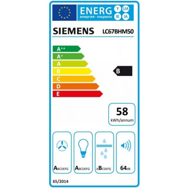 Exaustor Siemens LC67BHM50 60cm Classe B