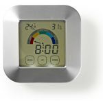 Nedis Termómetro e Higrómetro c/ Relógio/Alarme Digital Touch - KATR105SI