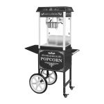 Royal Catering Máquina de Pipocas com Carrinho Preto - RCPW.16.2