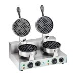 Royal Catering Máquina de Waffles 2 X 1300 Watts Redonda - RCWM-2600-R