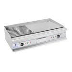 Royal Catering Grelhador Elétrico 100 cm Superfície Estriada 2 X 3,2 Kw - RCG 100G