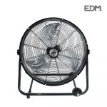 EDM Ventilador Industrial De Chão Preto c/Rodas 180W 60Cm - 33933