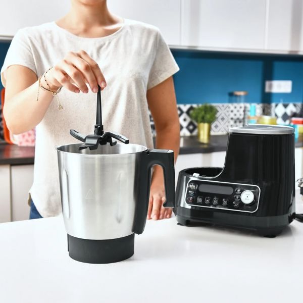 Robot de cocina - MOULINEX Click Chef HF452, 1400 W, Negro