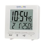 Explore Scientific Estação Meteorológica Rc Digital Clock With Indoor Temperature, White