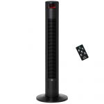 HomCom Ventilador de Torre Oscilante 96cm 45W com Comando LED Tátil - 824-051V91BK