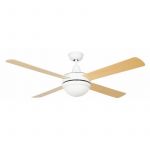 Universal Blue Ventilador de Teto Siroco com Luz e Comando 70W Inox/Branco