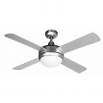 Universal Blue Ventilador de Teto Siroco com Luz e Comando 60W Inox/Branco