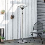 Outsunny Aquecedor Elétrico 3000W 3 Níveis de Aquecimento Proteção IP44 Prata - 842-275V90SR